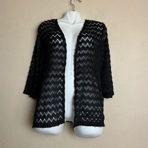 5/$30 Easywear by Chico’s women black cardigan size 1‎